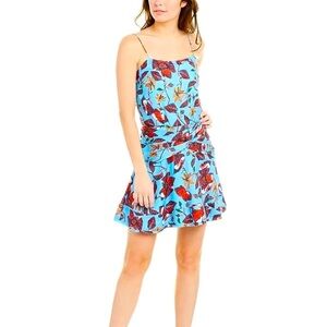 NWT- Derek Lam 10 Crosby
Twist Waist Cami Flounce Mini Dress Blue